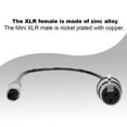 thumbnail image 4 of Compact Lightweight Mini XLR 3Pin to XLR Cable, Male to Female Audio Cable, for Photography Equipment SLR Camera, 4 of 7