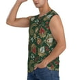 thumbnail image 3 of Haiem Men's Red Leaves Print Tank Tops Summer Sleeveless Cut Off Workout T-Shirts Fitness Vest Athletic Undershirts-XX-Large, 3 of 8
