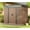 Brown- 6×4 FT, variant on Asofer 5' x 3' FT Outdoor Storage Metal Shed,Small shed with 2 Lockable Door, Brown
