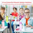 thumbnail image 6 of 24 PCS Colorful Plastic Water Bottles, 17 oz Transparent Reusable Sports Drink Bottles, Leakproof Lightweight Water Containers for Daily Hydration Travel Fitness, 6 of 7