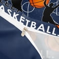 thumbnail image 4 of Castle Fairy Eat Sleep Basketball Twin Duvet Cover, Sport Ball Gamer Twin Bedding, Navy Orange,Navy Blue Reversible,2pcs,1 Duvet Cover and 1 Pillowcase, 4 of 6