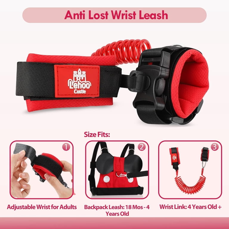 OROLIVING 4-in-1 Toddler Safety Harness Leash, Red photo 5