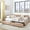 Pink + Velvet + Foam, variant on Queen Size Daybed with Storage Drawers, Upholstered Corner Bed with L Shaped Headboard, Velvet Daybed Frame for Living Room Guest Room, Reversible Left or Right
