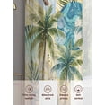 thumbnail image 5 of Tropical Plant Sheer Curtains 54 Inch Length 2 Panels Set, Summer Watercolor Boho Green Palm Tree Beige Voile Window Treatment Rod Pocket Short Kitchen Curtains Drapes for Bedroom 52"x54"x2, 5 of 7