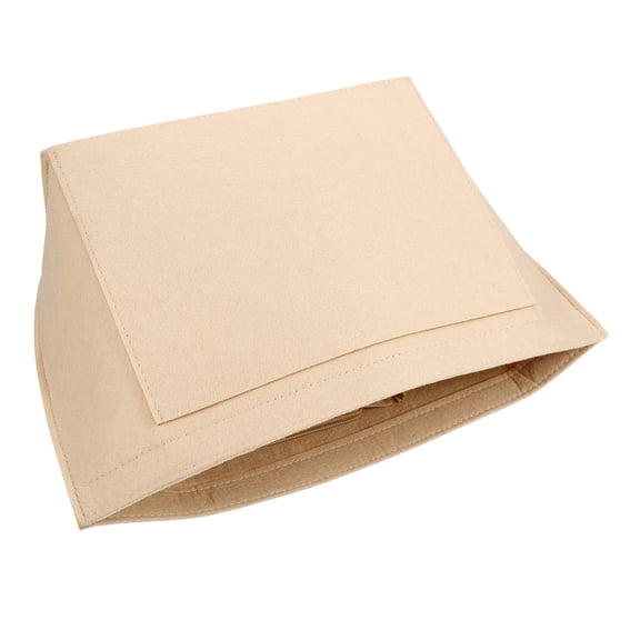 LOLIPPYY Beige Felt Purse Organizer for Women's Durable Bag Insert Liner with Versatile Storage 30 x 15 x 10 cm