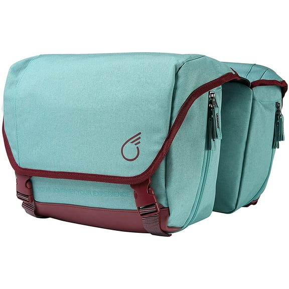 sixthreezero Bicycle Pannier Bag Rear Rack Trunk with Waterproof, Double Sided, Carry Handle, Teal