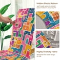 thumbnail image 5 of Yayeee 4 Pack Dining Chair Covers Stretch Parson Chairs Slipcovers Seat Protector, Art Map, 5 of 6