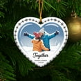 thumbnail image 3 of Our First Christmas Together Ceramic Ornament, Couple Gift for Dating Anniversary, Custom Name Text Names & Date Photo Mr Mrs Christmas Ornament, 3 of 5