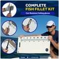 thumbnail image 4 of Five Oceans Fish Fillet Mat Kit 28"x14", Non-Slip White Cleaning Mat with 24" Ruler, 14" Fishing Knife, Cut-Resistant Gloves, Fish Scaler, and Scrubbing Brush, for Boat Fishing & Outdoor- FO4908, 4 of 7