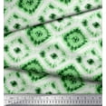 thumbnail image 2 of Soimoi Green Cotton Duck Fabric Diamond Tie-Dye Printed Fabric 1 Yard 44 Inch Wide, 2 of 3