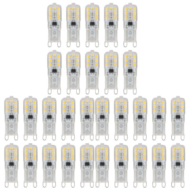 30 x G9 5W LED Bulbo de CáPsula Regulable Lamparas de Luz de Reemplazo Ac220-240V, Blanco CáLido
