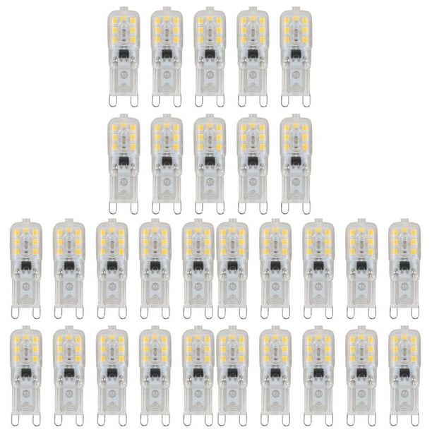 30 x G9 5W LED Bulbo de CáPsula Regulable Lamparas de Luz de Reemplazo Ac220-240V, Blanco CáLido