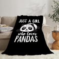 thumbnail image 3 of Panda Blanket Cute Panda Plush Throw Blanket Super Soft Cozy Warm Fleece Just A Girl Who Loves Panda Bedding Blanket Gifts for Kids Girls Boys Women 60"X80", 3 of 6