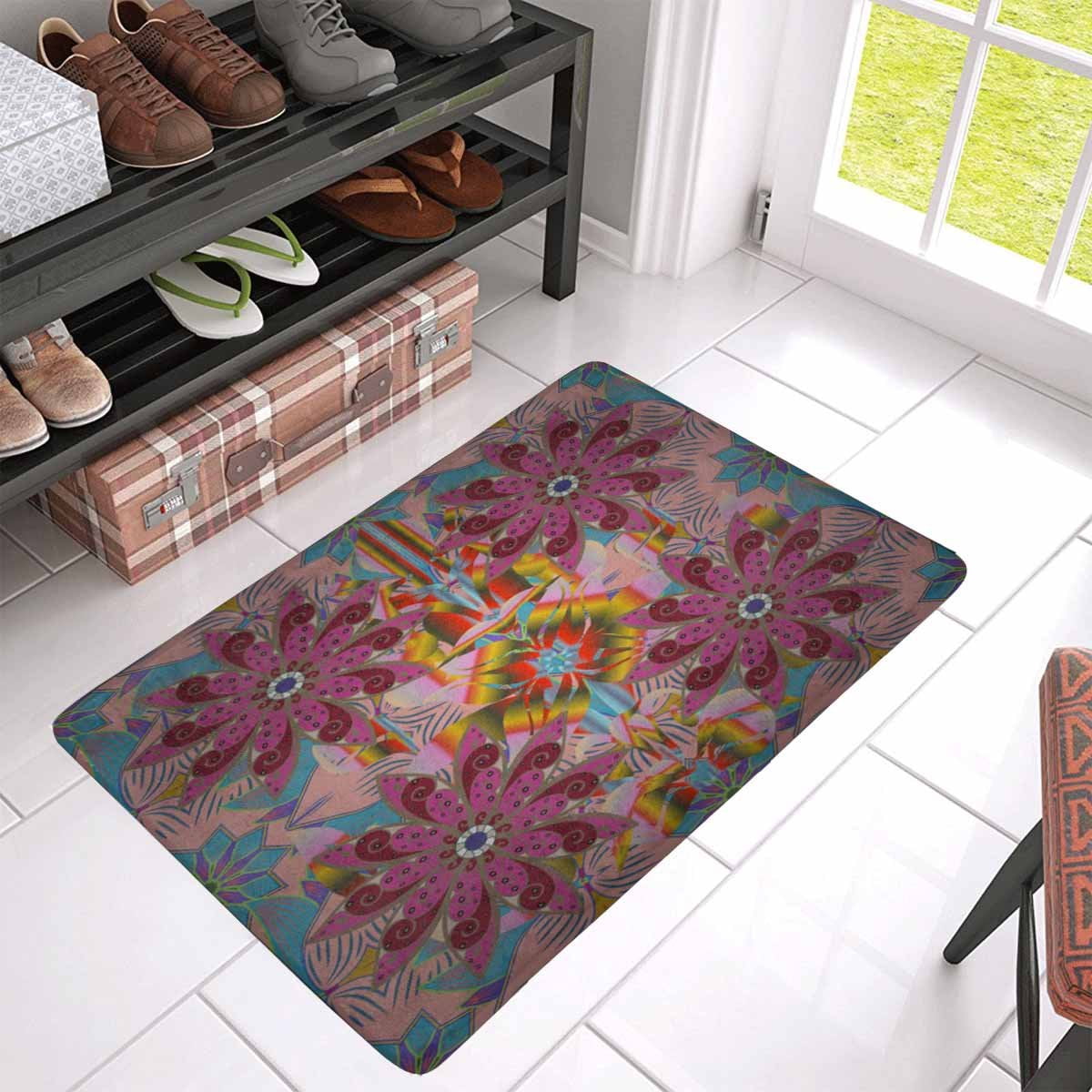 POP Ornate Texture Front Door Mat 30x18 Inches Doormat for Home