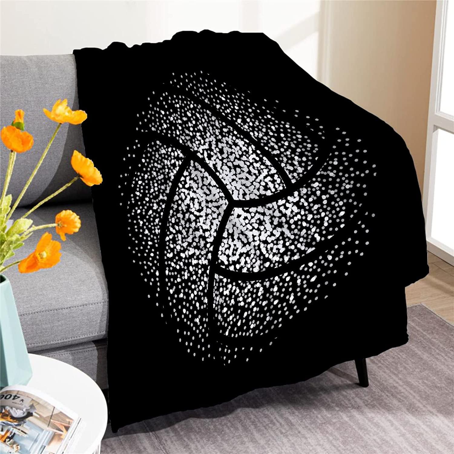 Volleyball Blanket, Sport Flannel Lightweight Soft Cozy Throw Blankets
