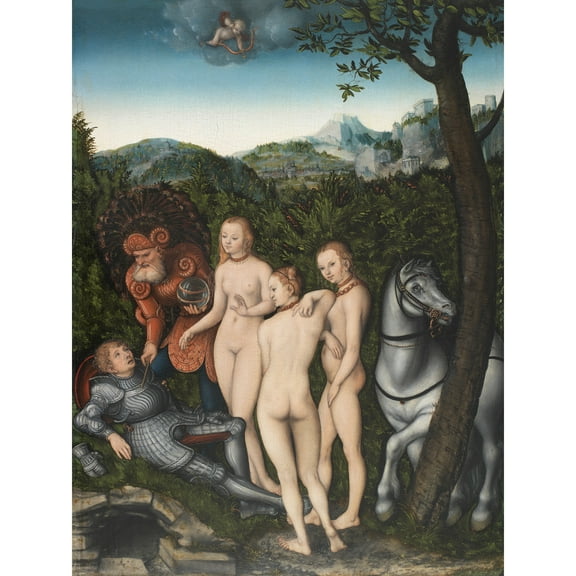 Cranach Elder Judgement Of Paris Painting Extra Large XL Wall Art Poster Print
