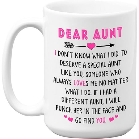 

Best Aunt Ever Cup White Mug 11Oz Aunt Gifts from Niece and Nephew BAE Best Aunt Ever Mug First Time Aunt Gifts Birthday Mother Coffee Mug for Aunt