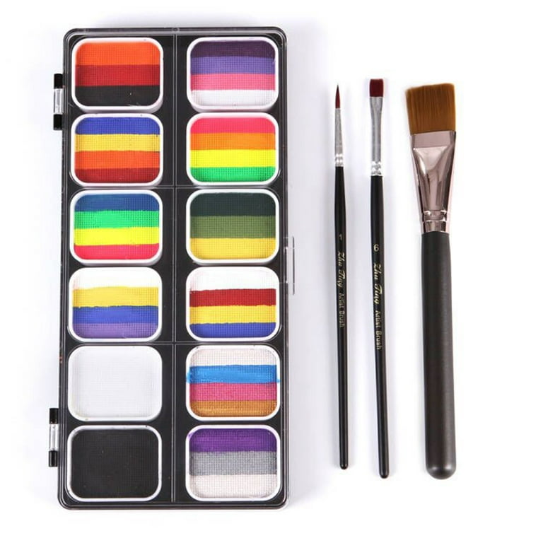 Andoer Watercolor Paint Palette Set 30 Colors Set Professional Face Paint  Kit with 3 Brush & Non Toxic Activated Face and Body Painting Makeup  Hypoallergenic Facepaints 