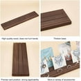 thumbnail image 3 of Wooden Jewelry Display Stands 3-Slot Wood Earring Card Holder Portable Jewelry Organizer Table Displays for Selling Earring Showing Jewelry Displaying 15x3inch Brown, 3 of 8