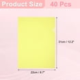 thumbnail image 2 of A4 Plastic Folders, 40 Pack Clear Folders L Type Project Pockets Paper Document Jacket Sleeves L Shaped Transparent for Documents Plastic Office File, 8.7x12.2in, Yellow, 2 of 2