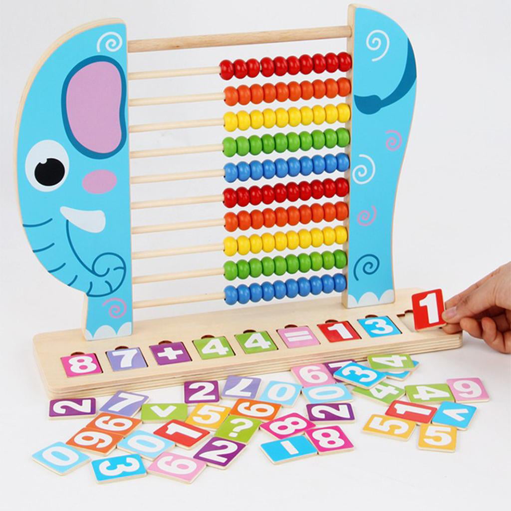 Teaching Aids Kids Educational Toys Flat Bead Counting Frame Abacus Montessori 