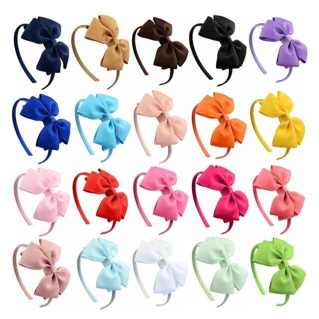 20 Piezas Diadema con Nudo Diadema con Nudo y Lazo Diadema con Nudo para Niñas, 20 Colores