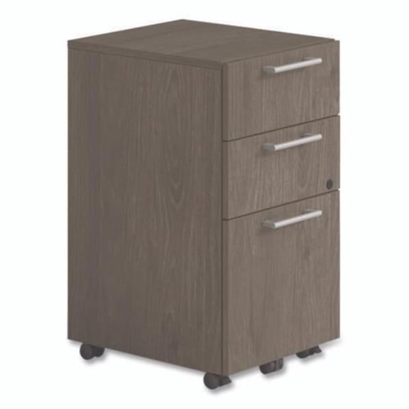 Alera ALESVMPBBFWA 3 Drawer Left & Right Box, Box & File Legal Mobile Pedestal - Walnut