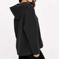 thumbnail image 6 of Ediodpoh Women's Hoodies Quarter Zip Lamb Wool Hoodie Pullover Sweatshirt with Hood for Winter Warmth Black M, 6 of 9