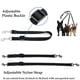 thumbnail image 3 of Nvzi 3 in 1 Pet Leads Adjustable Dog Traction Rope Nylon Traction Rope Dog Training Leash-Blcak, 3 of 4