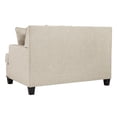 thumbnail image 4 of Nailhead Trim Fabric Upholstered Loveseat with Track Arms, Beige, 4 of 5