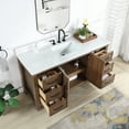 thumbnail image 6 of Javier 60" Bath Vanity in Spruce Antique Gray with White Grain Stone and Mirror, 6 of 19