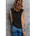 thumbnail image 1 of ABPHQTO Camiseta de tirantes con gráfico rasgado con estampado de vaca peluda occidental negra para mujer, 1 of 5
