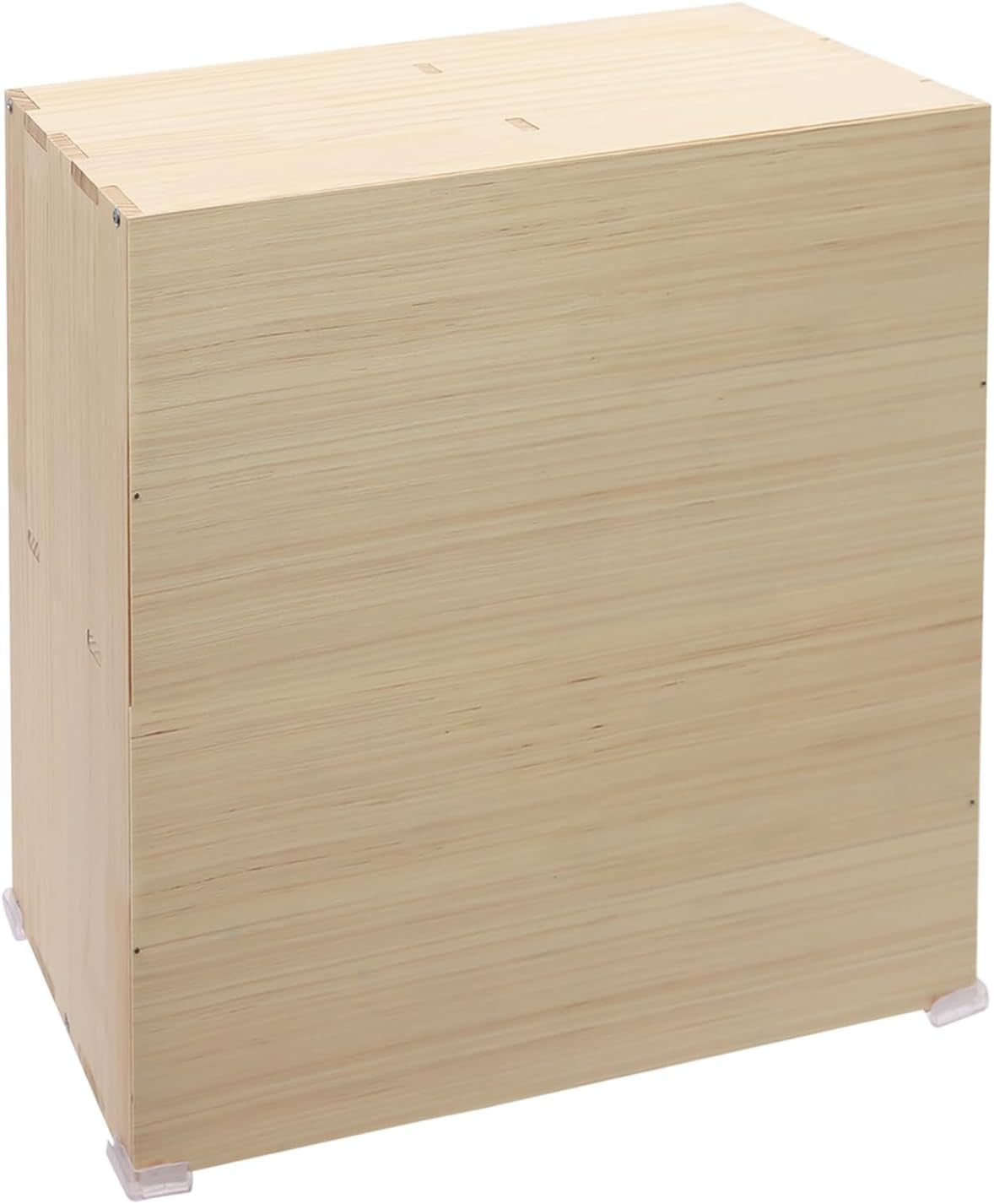 Solid Wood Bookcase 6-Cube Shelf, Convertible Vertical/Horizontal Storage Unit, Modern Farmhouse Bookcase with Mortise Tenon Joints, Natural Wood Color (6-Cube)