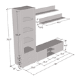 thumbnail image 5 of Soho 7 Modern Wall Unit Entertainment Center with 16 Color LED Lights, 5 of 5