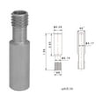 thumbnail image 2 of Buse d'Imprimante 3D Col en Acier Inoxydable Extrudeuse d'Imprimante 3D en Acier Inoxydable Accessoire Ender, CR-10 S4/S5, 2 of 9