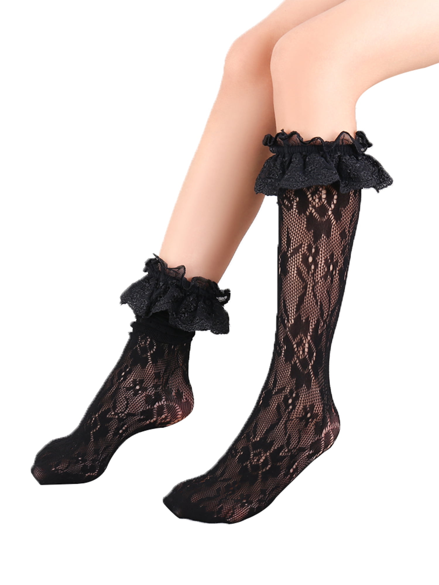 Gathered lace sock, Simons, Shop Women's Socks Online