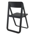 thumbnail image 2 of Luxury Commercial Living 32.25" Black Solid Outdoor Resin Folding Chair, 2 of 9