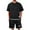 Black, variant on Yievot 2 Piece Short Sets for Men Summer Comfy Outfits Side Slit Crewneck Shirts & Shorts Casual Vacation Set