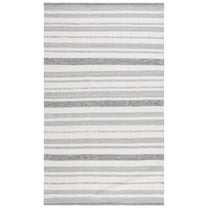 SAFAVIEH Kilim Vesela Striped Area Rug, Silver/Ivory, 4' x 6'