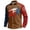 Brown, variant on Mens 250th Anniversary USA Shirt American Flag Button Down Shirts Long Sleeve Slim Fit Patriotic T-shirt