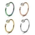 thumbnail image 3 of Jiaroswwei Nose Ring Stylish Skin-friendly Multi Colors Non Piercing Nose Hoop for Party, 3 of 8