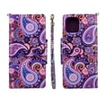 thumbnail image 3 of Purple Paisley Case for iphone iPhone 12 Pro Magnetic Detachable Pu Leather Wallet Cover Flap ClosureSnap-on Book Style Cases Card Holders Wrist Strap 2 in 1 Folio, 3 of 3