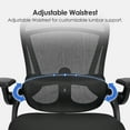 thumbnail image 3 of Ergonomic High Back Office Desk Chair with C-Shape Lumbar Support and Adjustable 2D Headrest, Mesh Swivel Executive Computer Chair for Home, Office, Study, Gaming, 3 of 10