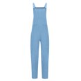 thumbnail image 5 of Tdoqot Womens Cargo Jumpusits with Pocekts- Summer Sleeveless Cotton Linen Casual Overalls Workwear Light Blue Size 2XL, 5 of 7