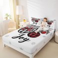 thumbnail image 4 of Homewish Xmas Buffalo Ball Queen Sheet Sets for Kids, Kawaii Winter Snowflake Flat Sheet, Merry Christmas Queen Fitted Sheet, Luxury Bedroom Decor, 4 Pieces, 4 of 7