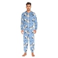 thumbnail image 5 of Adult Onesie Zebra and Grass Zipper One-Piece Pajamas Unisex with Pockets, 5 of 6