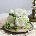 thumbnail image 4 of ESSSUT 1Pc Artificial Flower Home Decor Portable Single Branch Simulation Rose For Wedding Fake Rose Ecologically Friendly For Party Artificial Flower Exquisite Decor White 33X13Cm/13X5.12In, 4 of 7