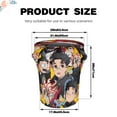 thumbnail image 2 of 32 Gallon Stretch Trash Can Spandex Cover Outdoor Waste Garbage Can Spandex Covers for Indoor Kitchen Outdoor Round Waste Container Bin, Without Trash Bin, DAN DA DAN Anime pattern, 2 of 6