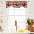 thumbnail image 2 of Tie Up Valance for Windows Bless Our Home Curtains Valances Rod Pocket Valance Window Treatments Texas Star Red Buffalo Plaid Balloon Curtains for Kitchen Living Room Bedroom Bathroom 54x18 Inch, 2 of 9
