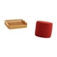 thumbnail image 5 of Cestas de almacenamiento,Cestas de almacenamiento de cocina tejidas con asas hechas a mano,Cestas de pan redondas Bandejas para servir Rectángulo,Escabel,Reposapiés pequeño,taburete, 5 of 8